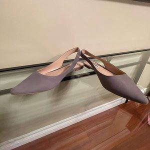 Grey suede sling back flats by Steve Madden Size 7.5m